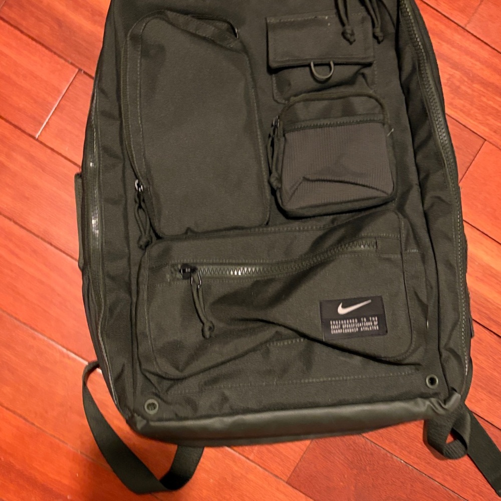 Nike black Utility Backpack with Multiple Front Pockets